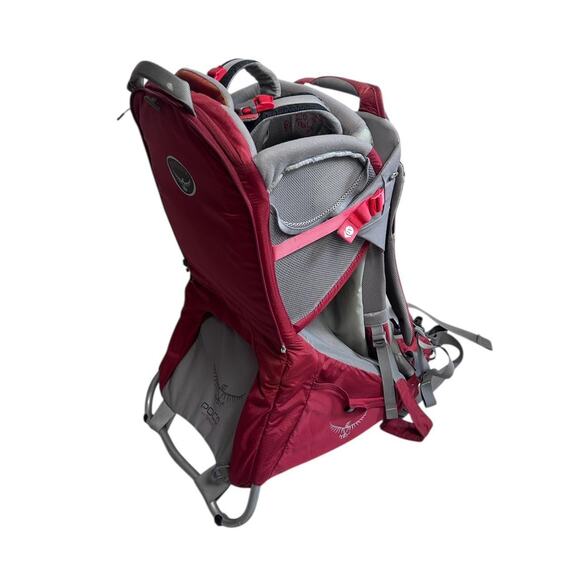 Osprey Poco Premium Baby Child Carrier Backpacker Backpack Red Sun Shade - Picture 1 of 8